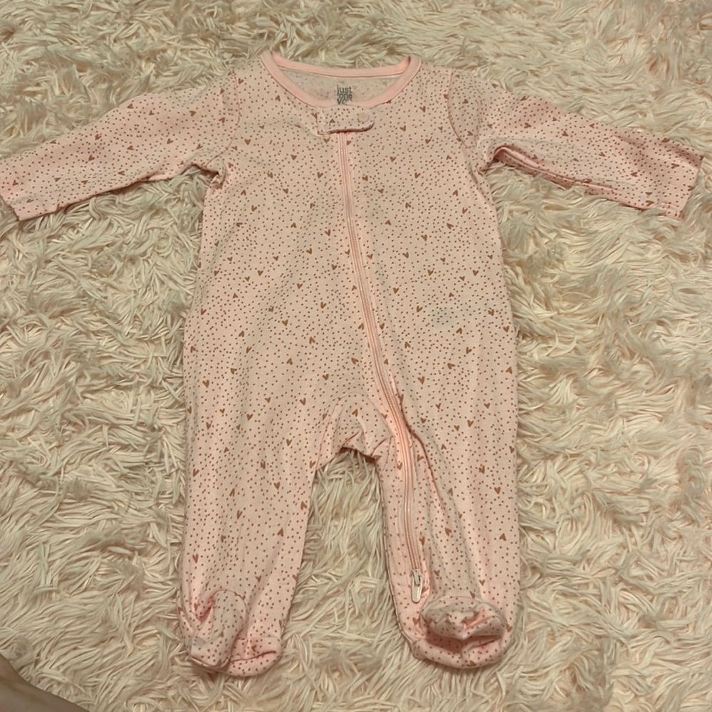 Pink heart and polka dot pajamas